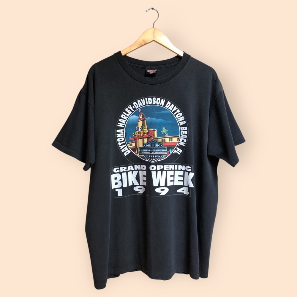 Vintage 1994 Harley Davidson Bike Week Graphic T-shirt Daytona Florida MENS XL